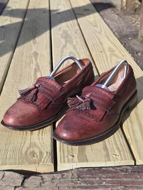 Allen Edmonds Bridgeton Burgundy Brown Tassel Loafers Classic Dress Shoes Sz 11